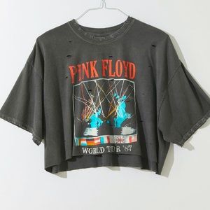 Urban outfitters Pink Floyd graphic tee cropped